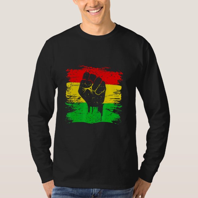 Black Fist Original Black Power Symbol African Ame T Shirt (Framsida)