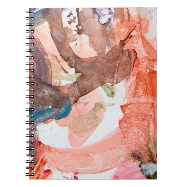 Bläck fläckar på vitpapper, akryl, konst, a anteckningsbok (Framsidan)