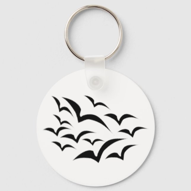 Black Fladdermus Cloud Keychain Nyckelring (Framsida)