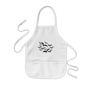Black Fladdermus Cloud Kids Cooking Apron Barnförkläde