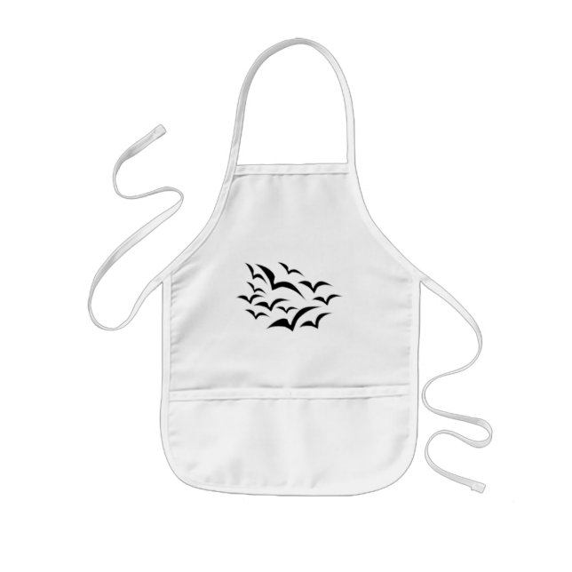 Black Fladdermus Cloud Kids Cooking Apron Barnförkläde (Framsidan)