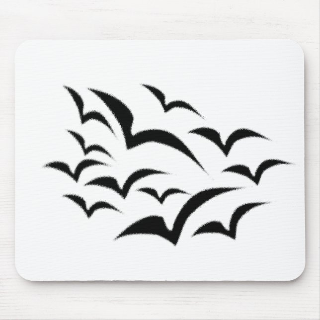 Black Fladdermus Cloud Kids Mousepad Musmatta (Framsidan)