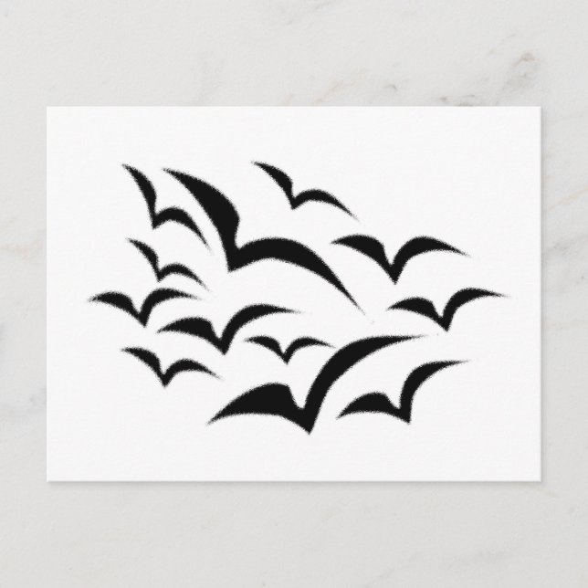 Black Fladdermus Cloud-vykort Vykort (Framsida)