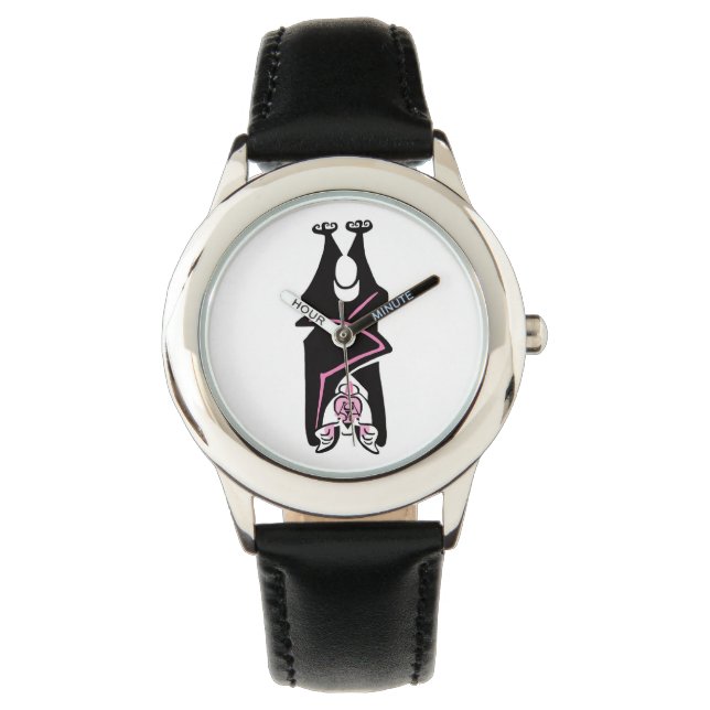 Black FLADDERMUS-Halloween - Batty - Kids Watch Armbandsur (Framsida)