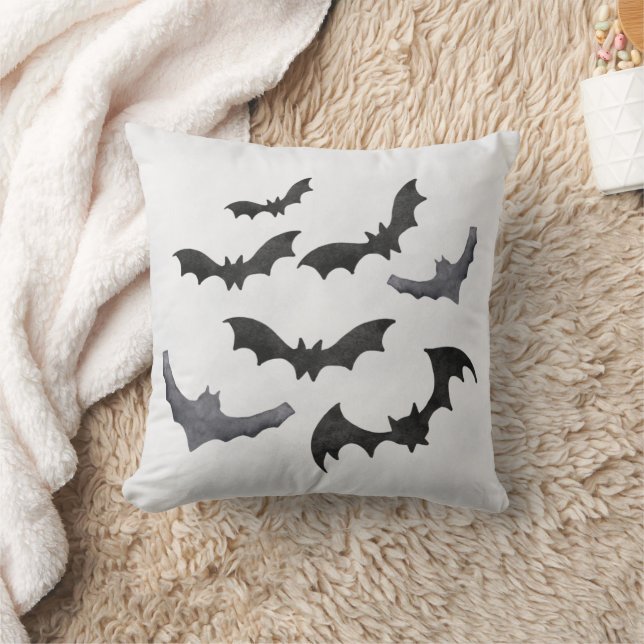 Black Fladdermus Halloween Kudde (Filt)