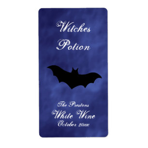 Black Fladdermus i Lila Dimma Witches Potion Vin Fraktsedel