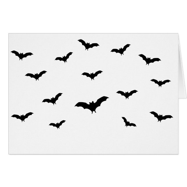 Black Fladdermus & White Cute Halloween fest Chic OBS Kort (Framsidan Horizontal)