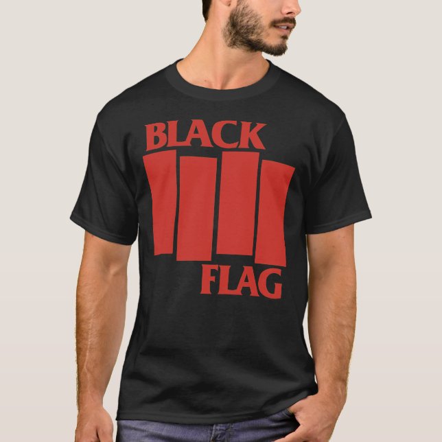 Black Flagga Logotyp Classic T-Shirt (Framsida)