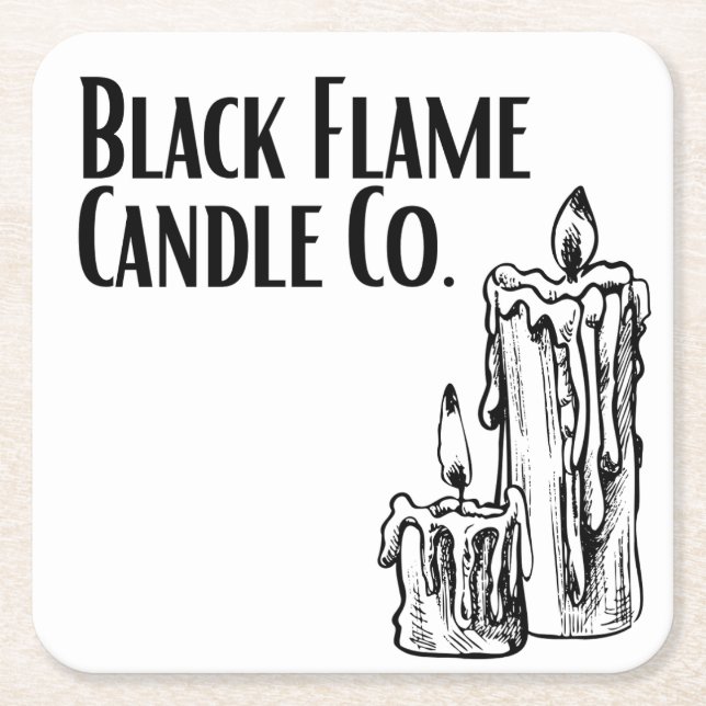 Black Flame Candle Co. Underlägg Papper Kvadrat (Framsidan)