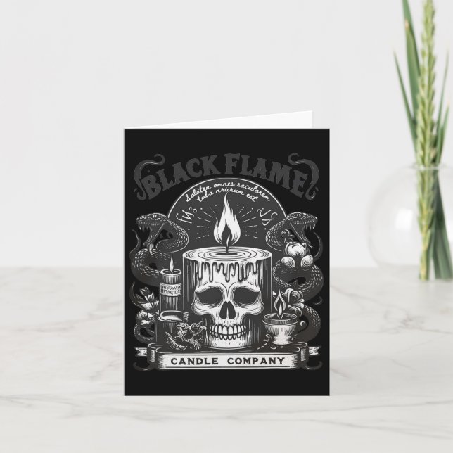 Black Flame Candle Company Halloween Skullcap Scar Kort (Framsida)