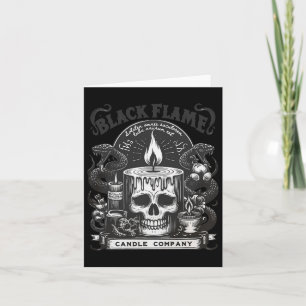Black Flame Candle Company Halloween Skullcap Scar Kort