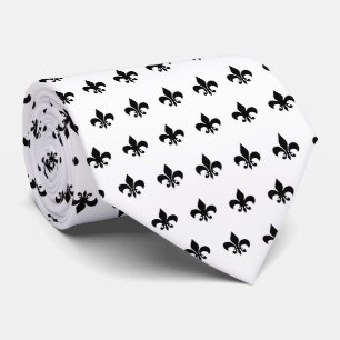 Black Fleur De Lis - anpassa bakgrunden färg Slips