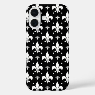 Black Fleur-de-lis Mönster Design