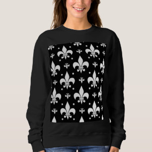 Black Fleur-de-lis Mönster Design T Shirt