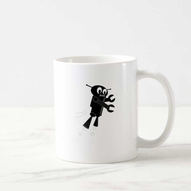 Black Flies Robot Kaffemugg (Höger)