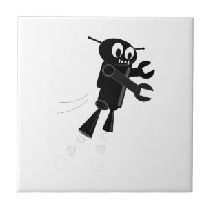 Black Flies Robot Kakelplatta