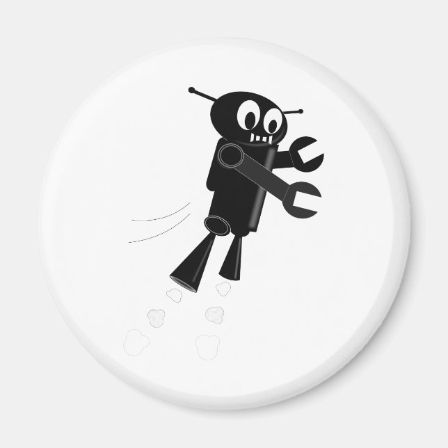 Black Flies Robot Magnet (Framsidan)