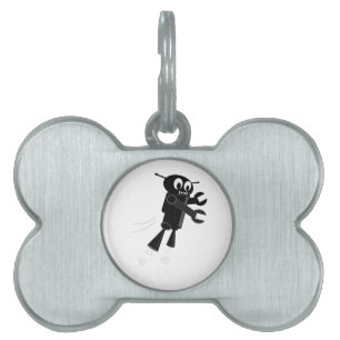 Black Flies Robot Namnbricka Husdjur