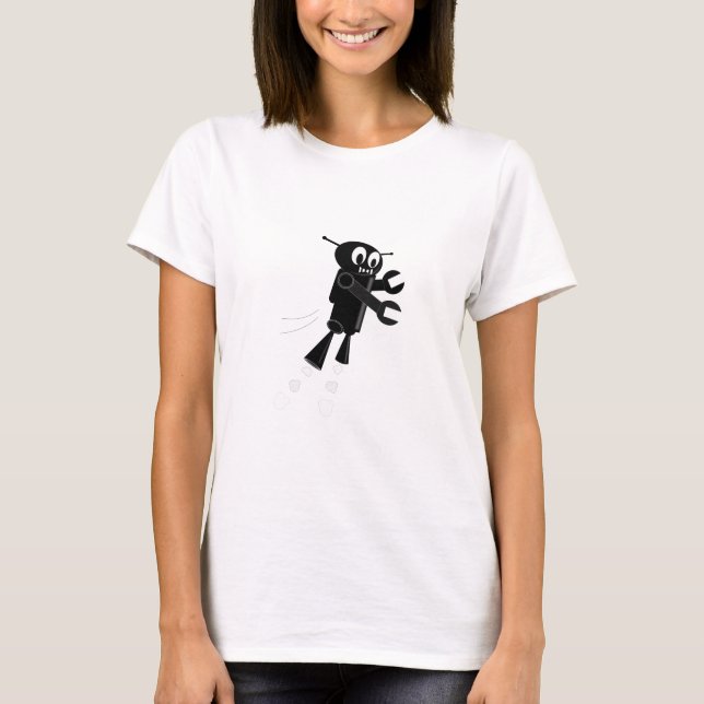 Black Flies Robot T-shirt (Framsida)