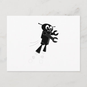 Black Flies Robot Vykort