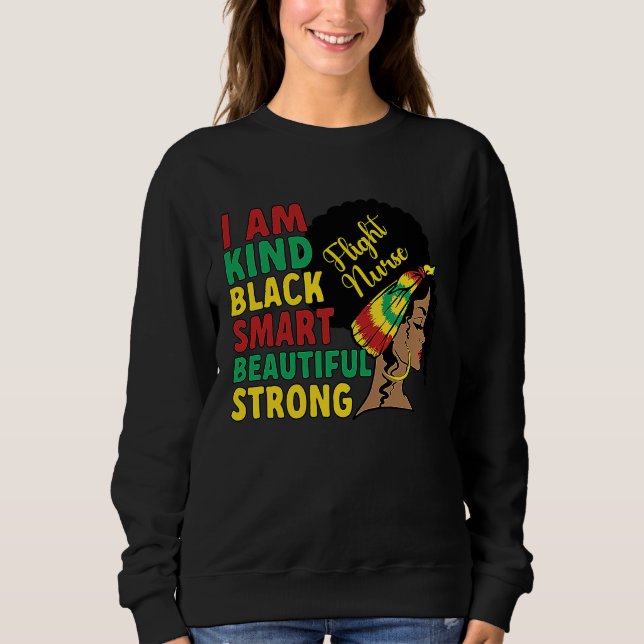 Black Flight Nurse African American Flight Nursing T Shirt (Framsida)