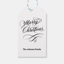 Black Flourated Calligraphy God jul Gift