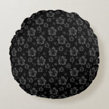 Black Flower Illustration på svart bakgrund