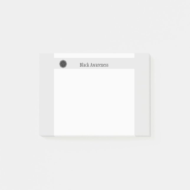 Black Flower Ribbon från Kenneth Yoncich Post-it Block (Framsida)