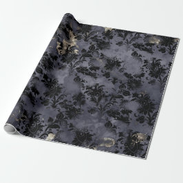 Black Flowers Graphite Sepia Grungy Bläck Shabby Presentpapper