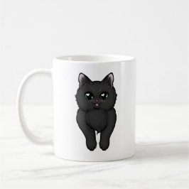 Black Fluffy Kattunge Booty Kaffemugg