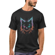 Black Fluffy Kitten Gothic Design Unik Cat Lover