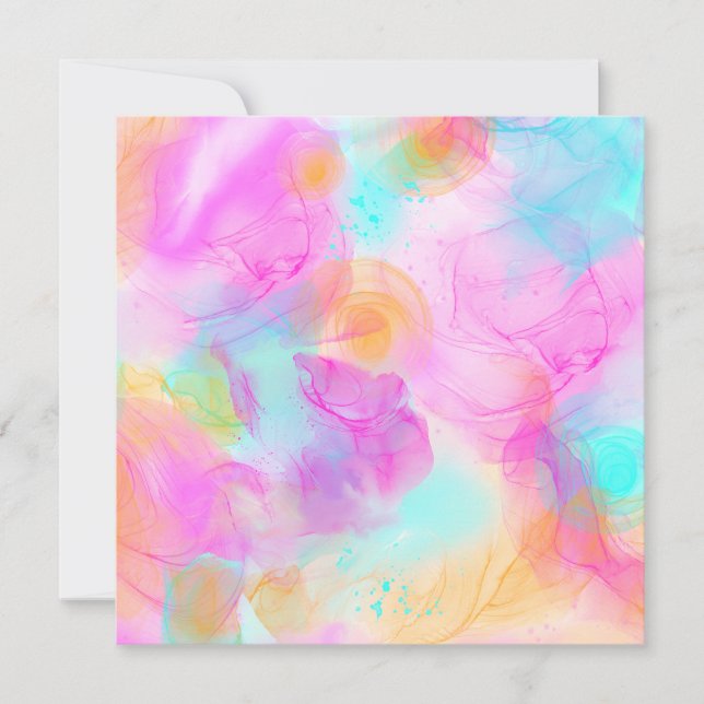 Bläck fluid art mönster i färglös abstrakt (Framsida)