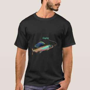 Black Fly Arctic Grayling Flygfiske T Shirt