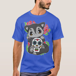Black Fo och Day of the dead för Dia de Los Muerto T Shirt