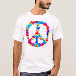 Bläck för färg för fredsymbolTie T-shirt