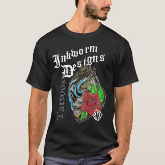 Bläck för skallerotatuering tee shirt
