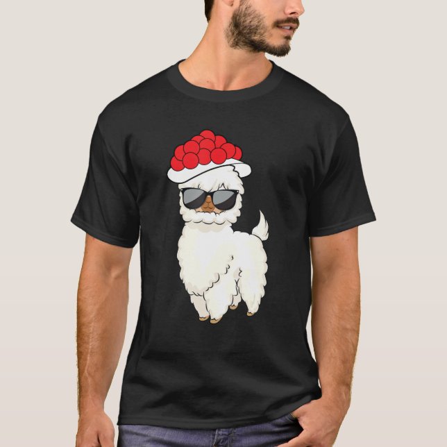 Black Forest Bollenhut Llama T Shirt (Framsida)