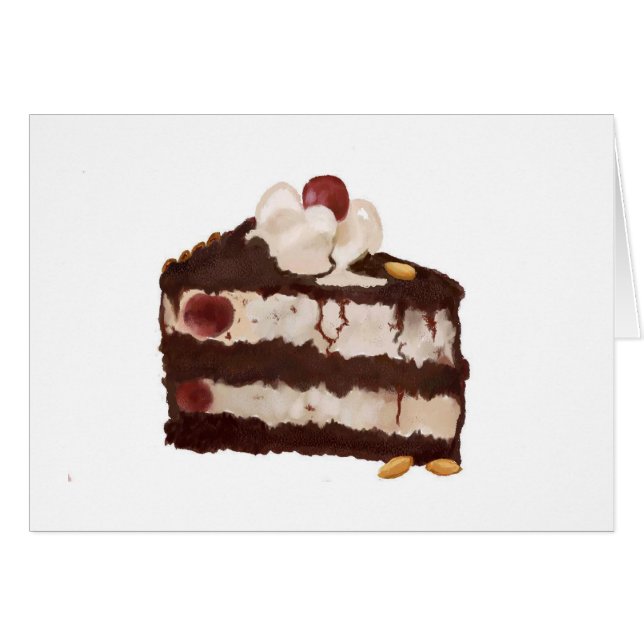Black Forest Cake Card Hälsningskort (Framsidan Horizontal)