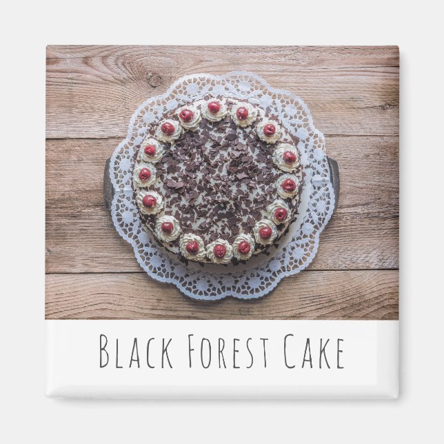 Black Forest Cake Gateau för konfektörer Magnet (Framsidan)