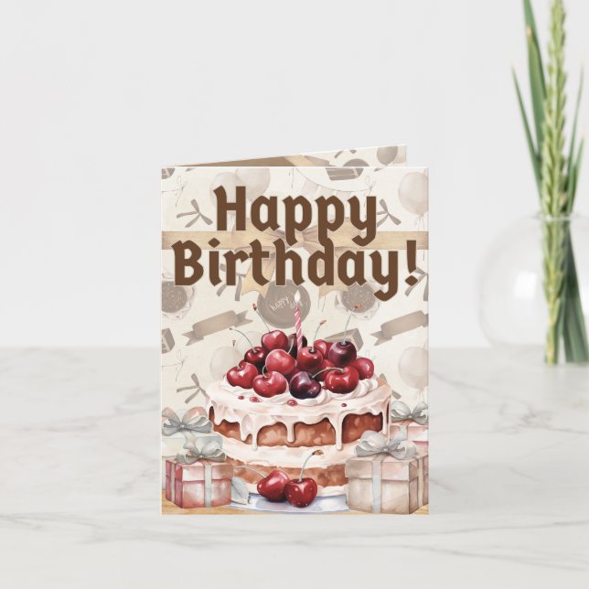 Black Forest Dream Folthday Card Tack Kort (Framsida)