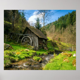 Black Forest Grist Mill Tyskland Poster