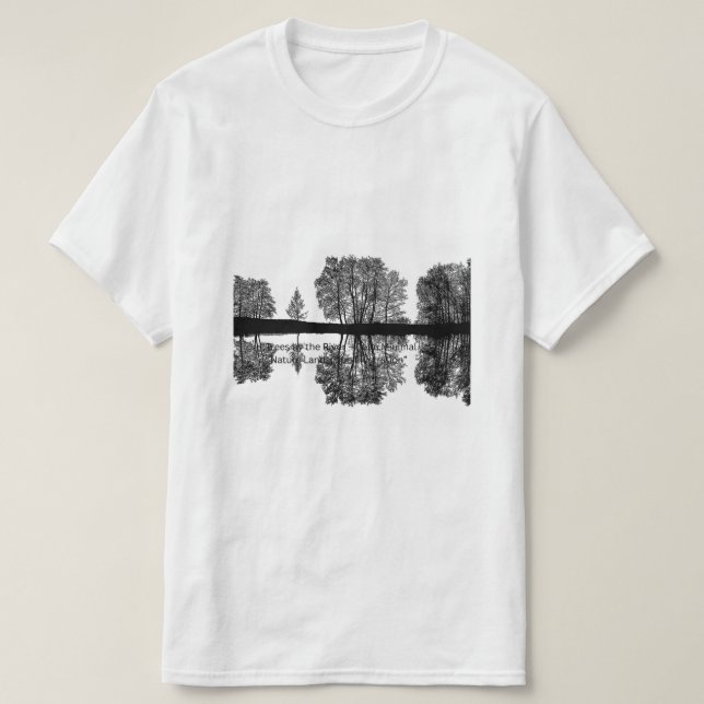 Black Forest River Art - Dark Mysterious Nature T Shirt (Design framsida)