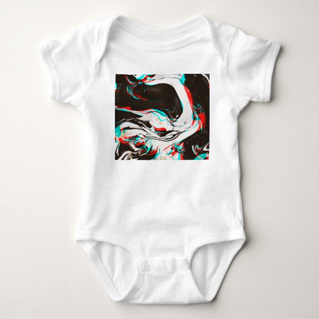 Bläck: Förstört Glitch Struktur. T Shirt (Framsida)