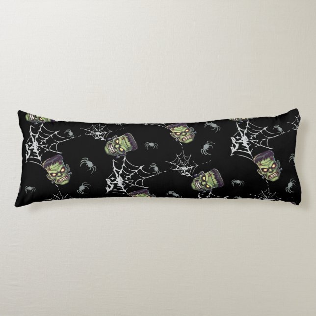 🖤 Black Frankenstein Dekorativ kudde 💀 🛋️ (Framsidan)