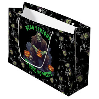 🖤 Black Frankenstein Halloween Gift Bag 💀 🎃