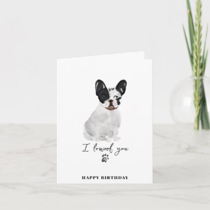 Black Fransk Bulldog Hund Puppy Tass Birthday Mors Kort