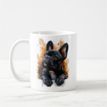 Black Fransk Bulldog Mugg