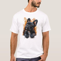 Black Fransk Bulldog T-Shirt