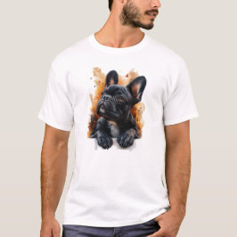Black Fransk Bulldog T-Shirt