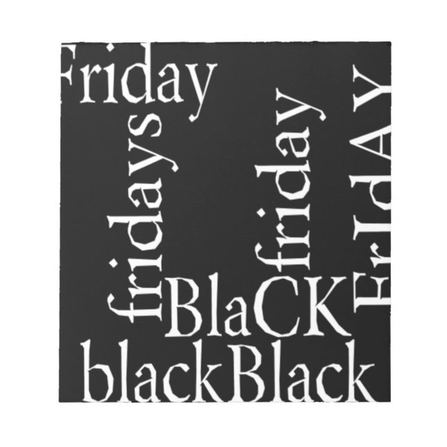 Black Fredag Design Anteckningsblock (Framsida)